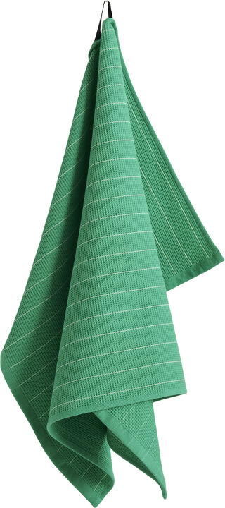 Canteen Tea Towel-Emerald pinstribe