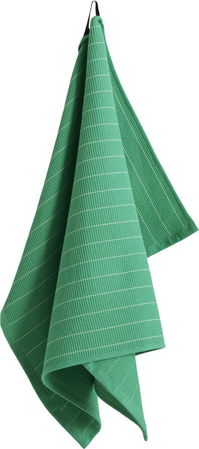 Canteen Tea Towel-Emerald pinstribe