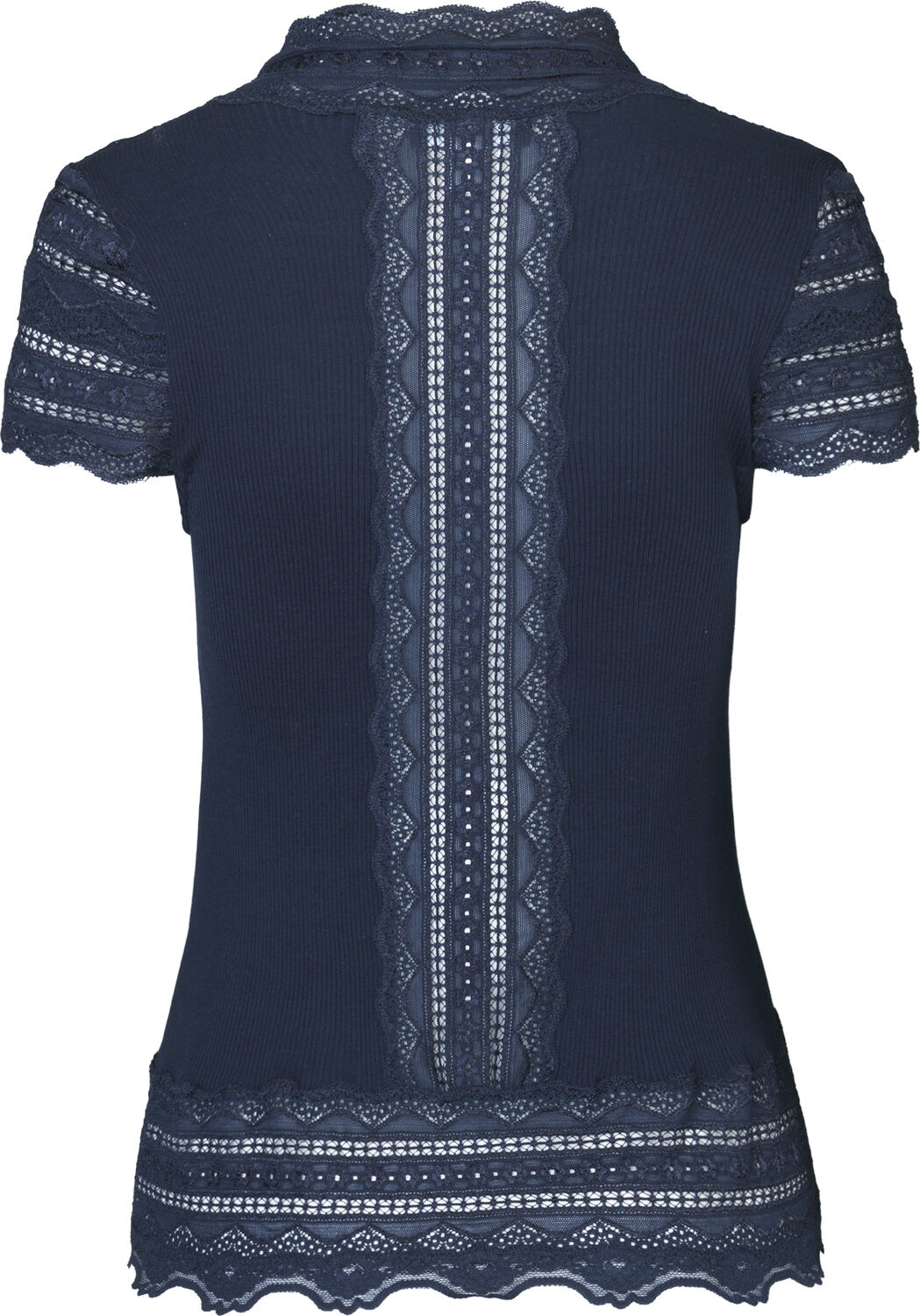 Silk cardigan w/ lace