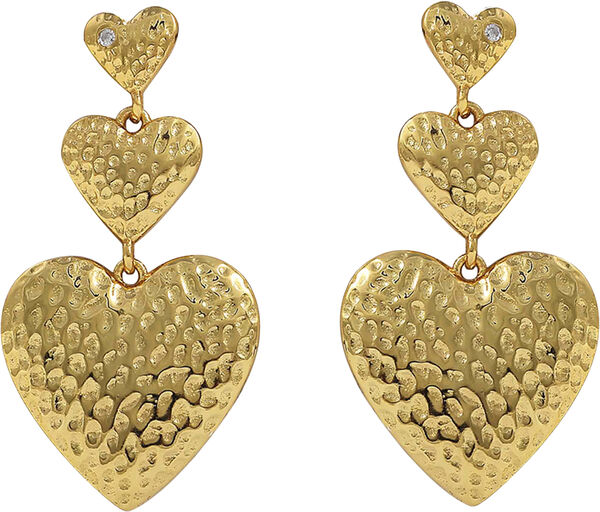 Trippe heart øreringe