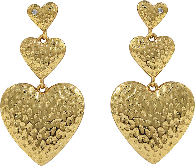 Trippe heart øreringe