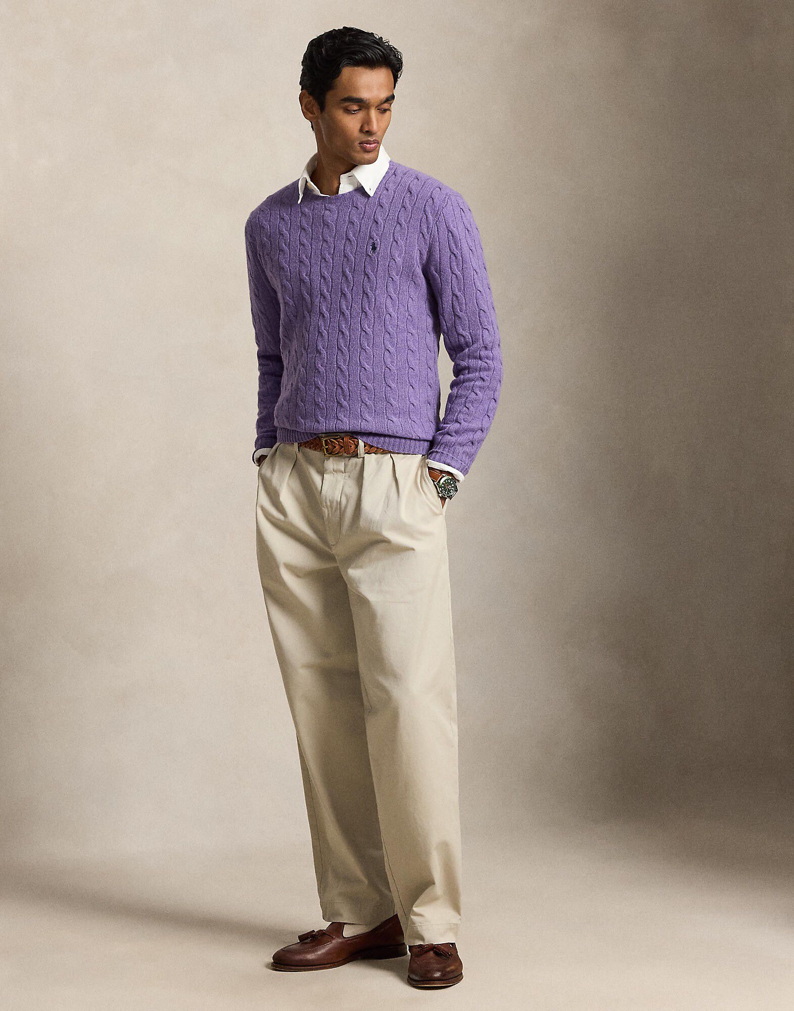Cable-Knit Wool-Cashmere Sweater