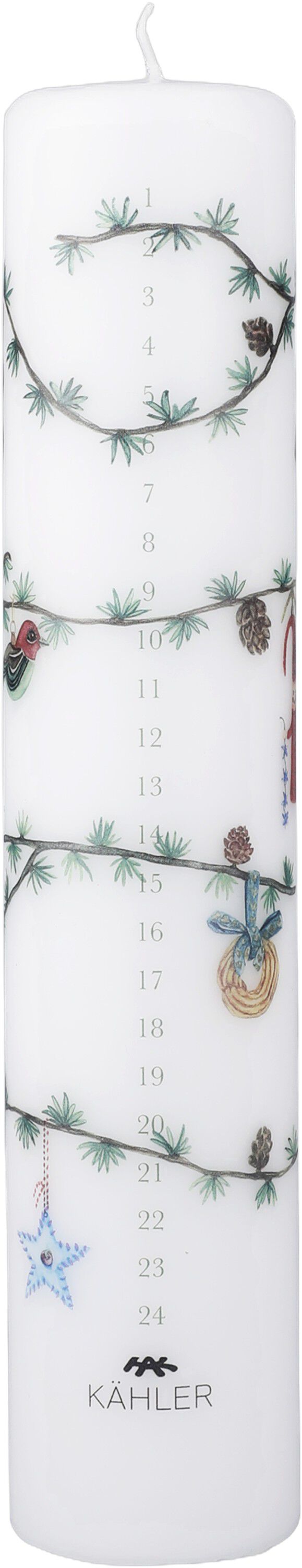 Hammersh&oslash;i Christmas Kalenderlys 2026 &Oslash;5 cm hvid m. deko