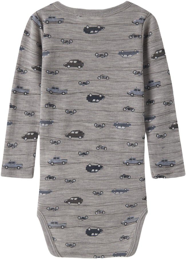Nbmwang Wool Rib Ls Body Aop Noos