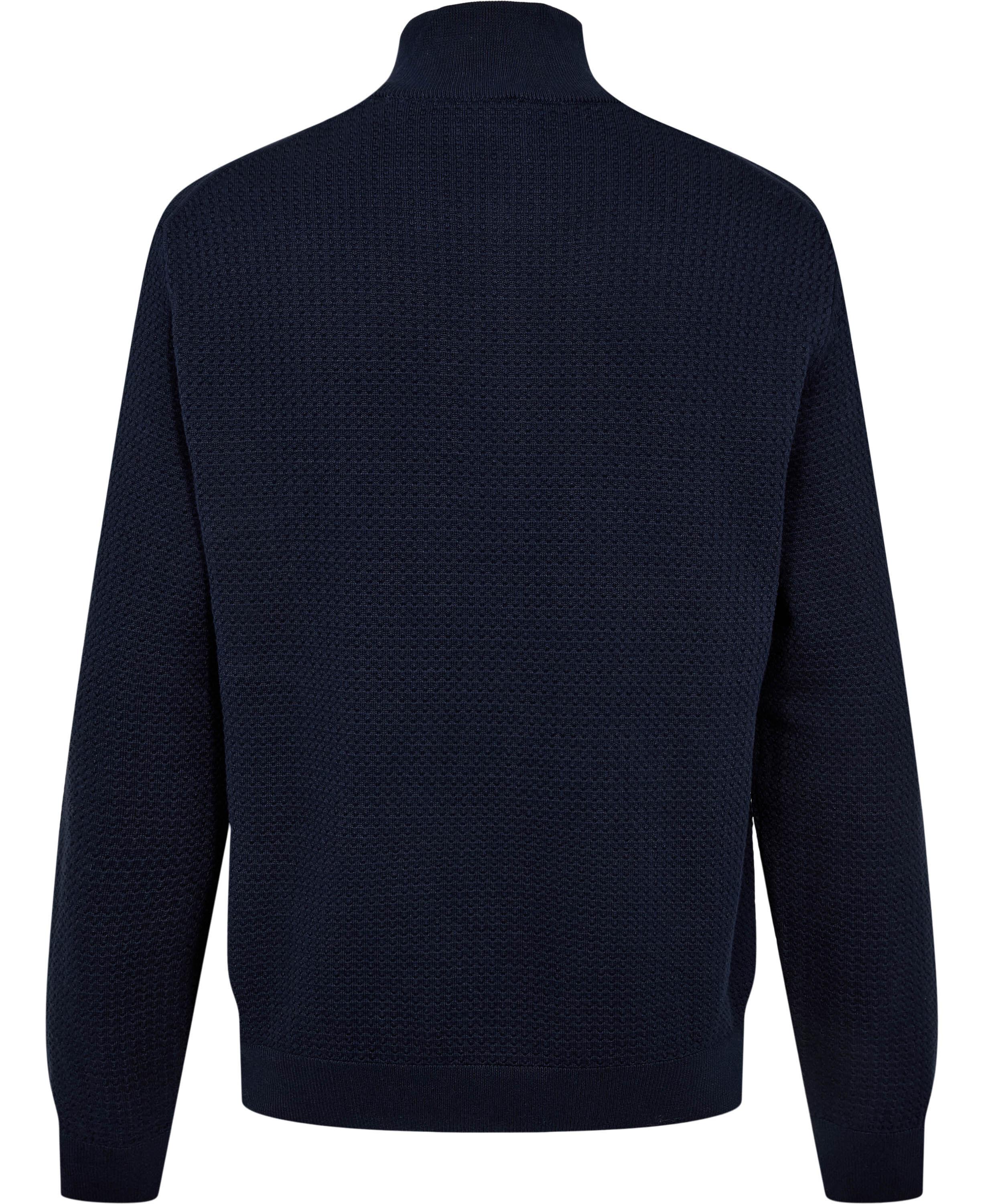 TEXTURED COTTON HALF ZIP