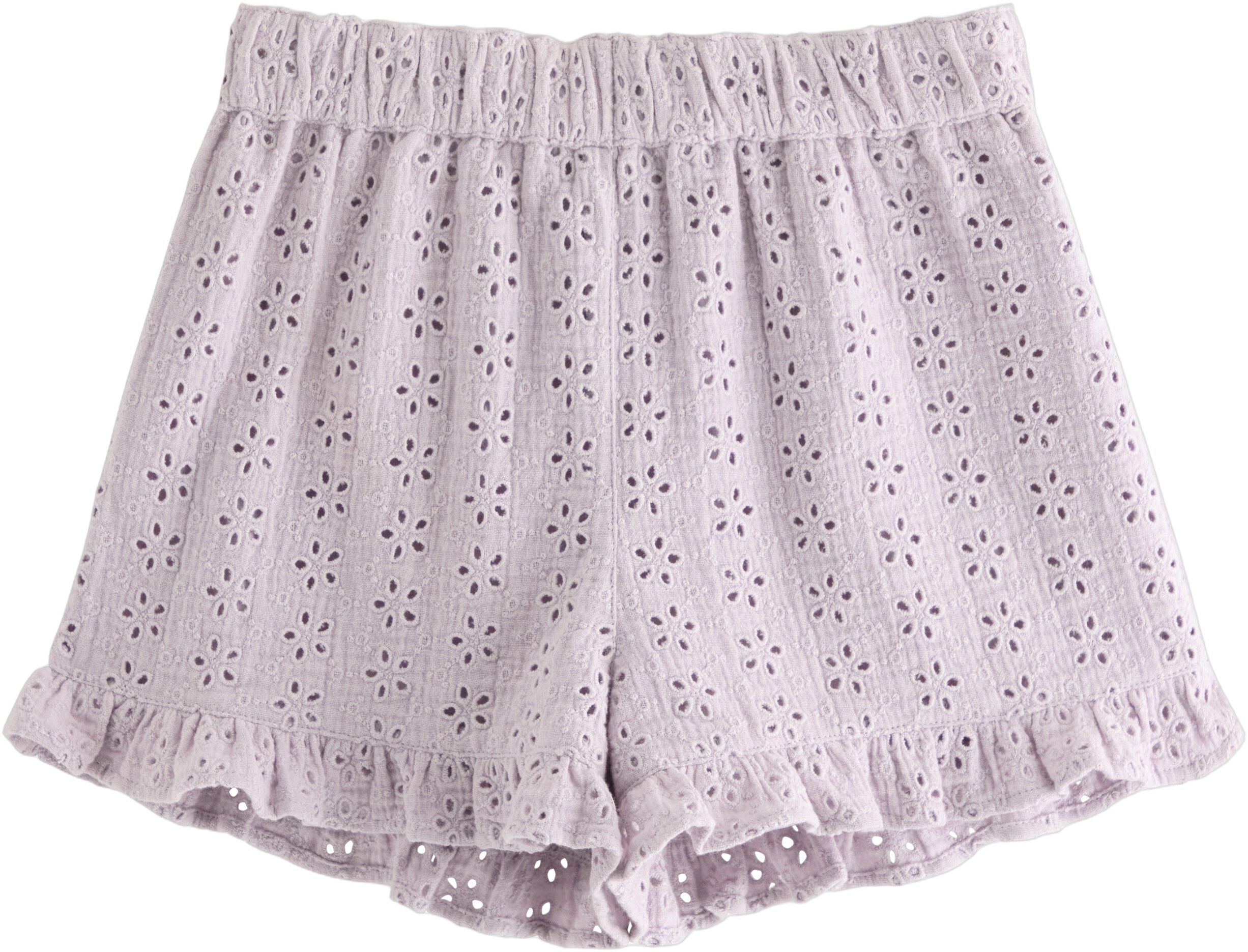 V&aelig;vede shorts i broderie anglaise m