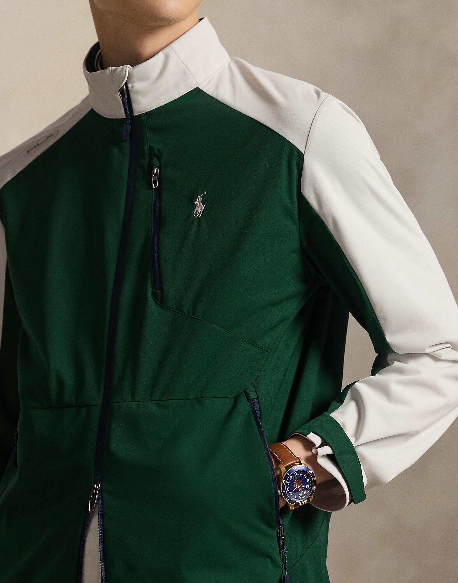 Color-Blocked Packable Jacket