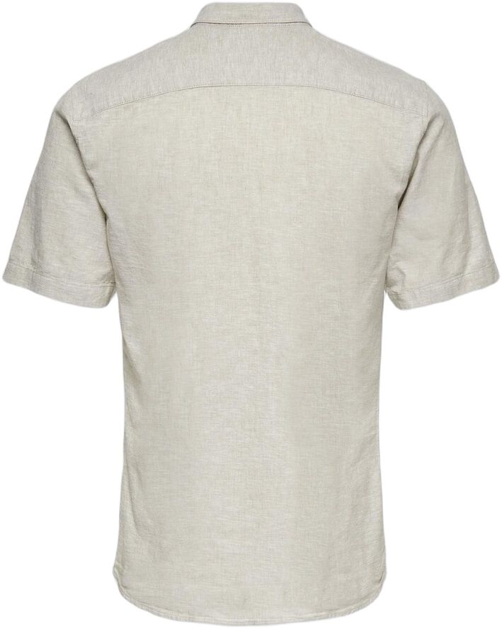 ONSCAIDEN LIFE SS SOLID LINEN SHIRT