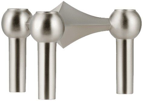 Nagel candle holder - brushed chrome
