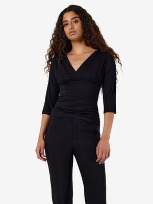 NMJUNE 3/4 V-NECK TOP
