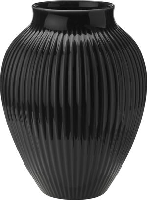 Knabstrup vas H 27 cm ripple black