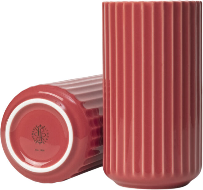 Lyngby Vase H15. 5 cm r&oslash;d porcel&aelig;n