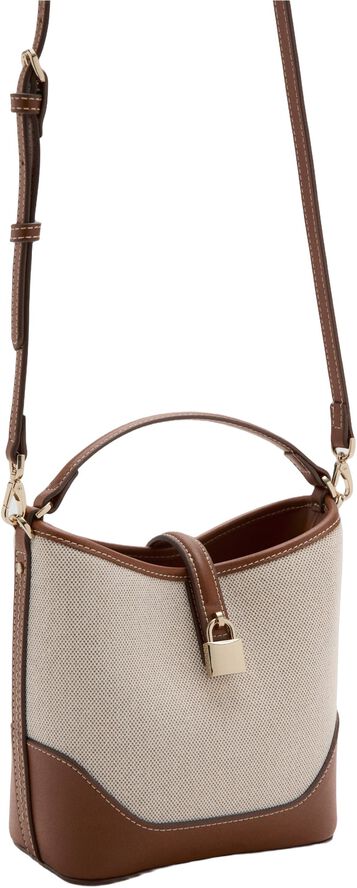 Textured bucket bag