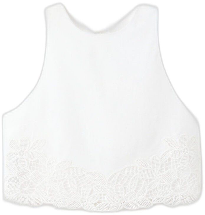 Embroidered broderie anglaise top