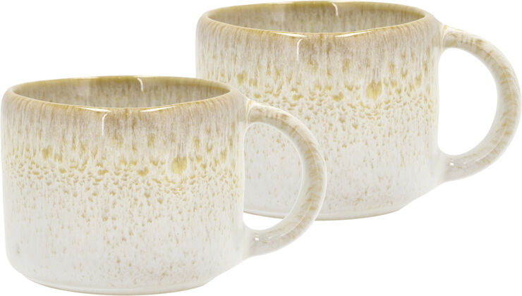 Espressokopp Styles 0,08 liter 2 st Creme/Sand Stengods