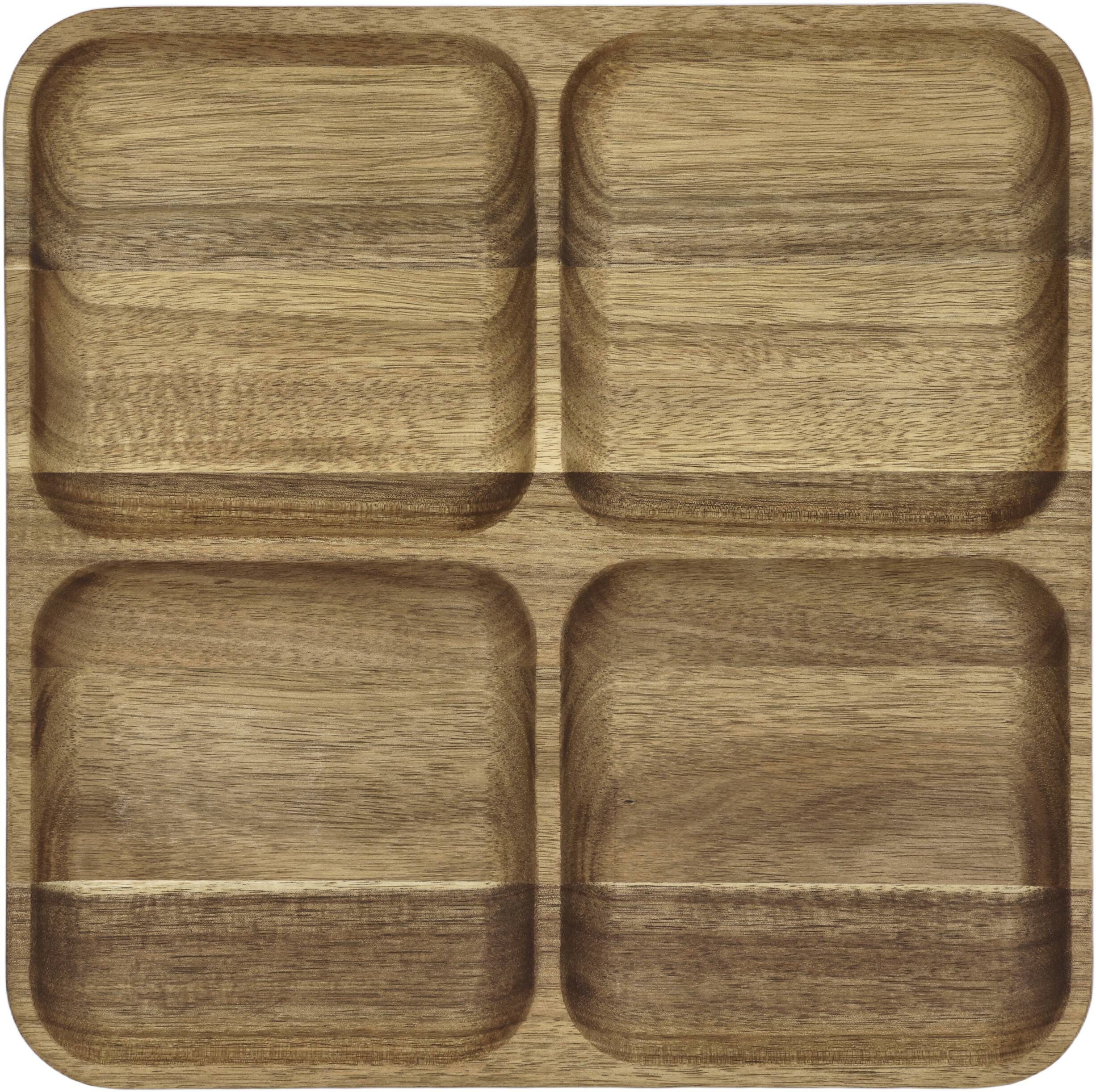 Serveringsfat 30,5 x 30,5 x 2,5 cm Akaciatr&auml;