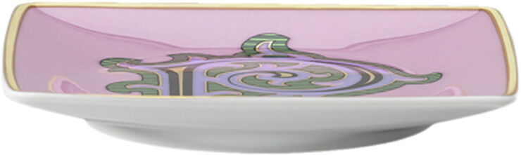 Bowl 12cm sq. flat, Holiday Alphabet P, Versace