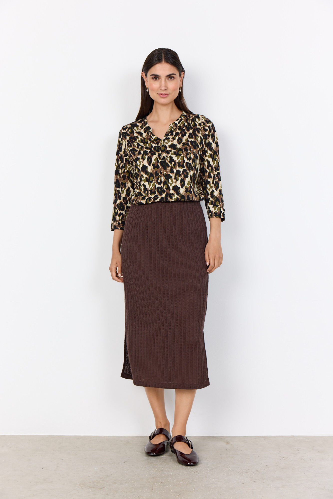 SC-FELICITY AOP 516 Bluse Oliven