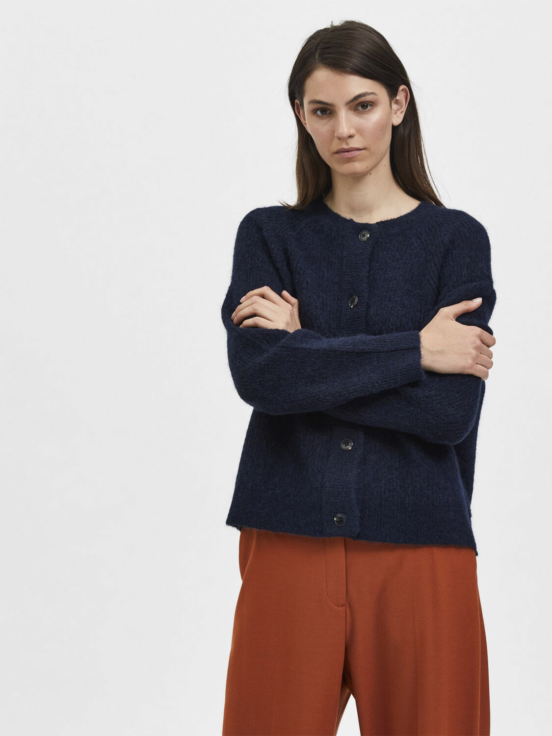 SLFLULU LS ALPACA BLEND KNIT SHORT CARDIGAN NOOS