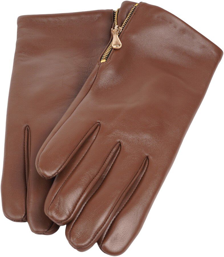MORASSO - FEMININE LEATHER GLOVES WITH ZIP DETAIL