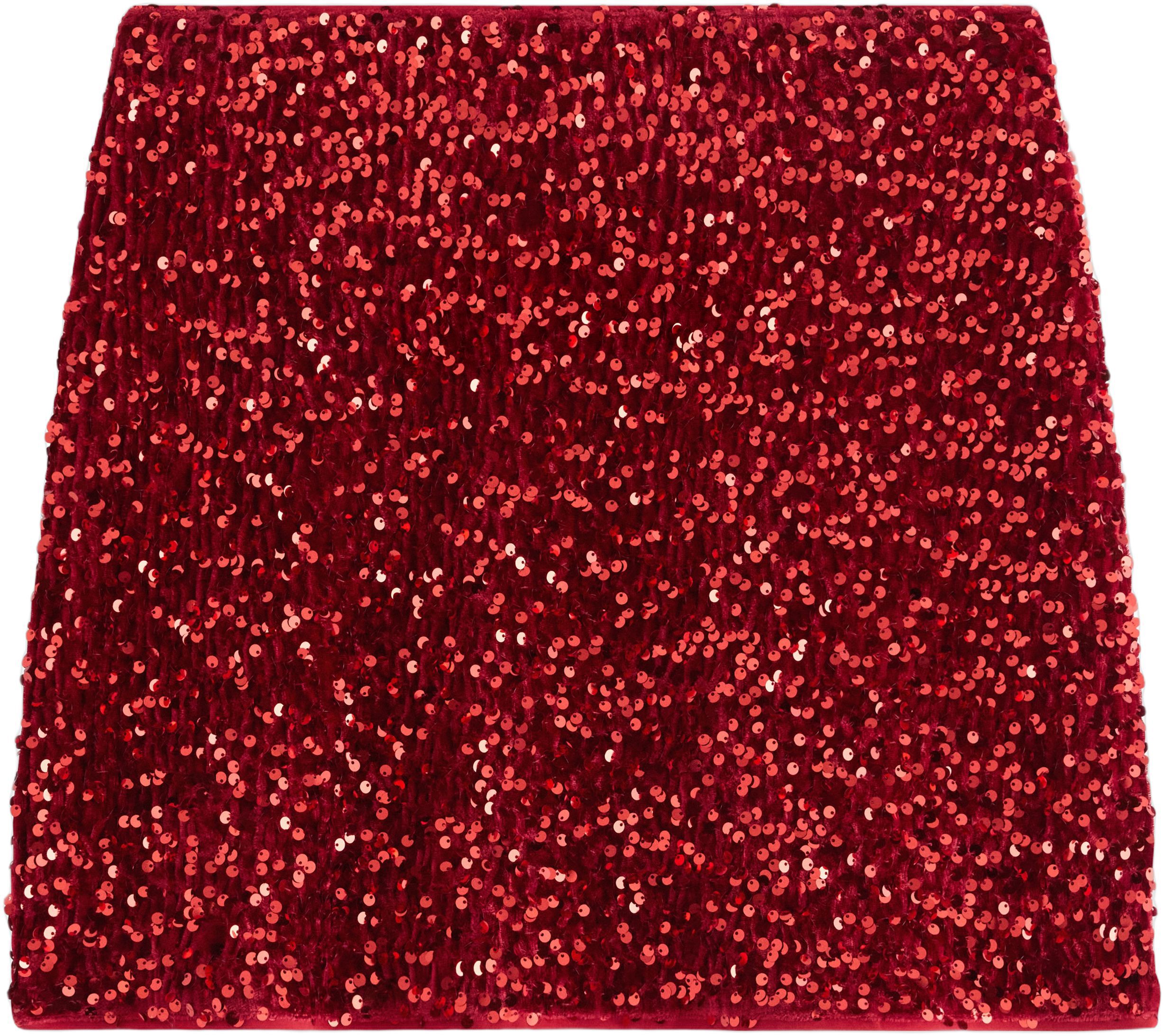 Skirt in soft velvet with allover s