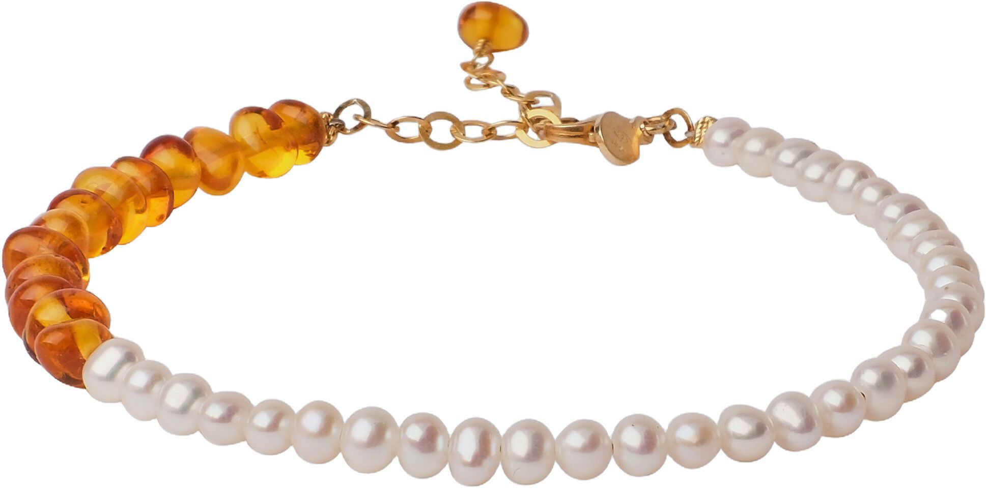 Helene Light Amber Bracelet - Gold