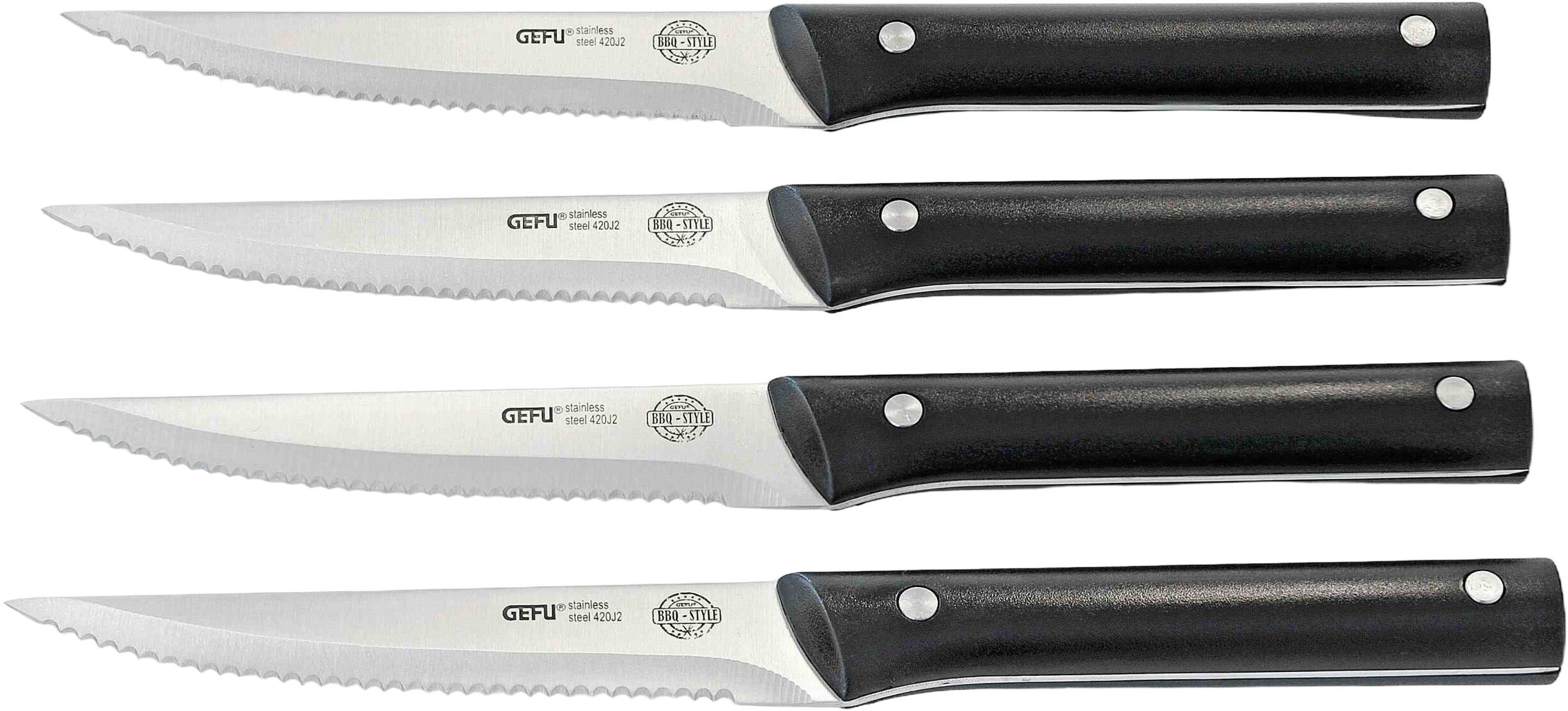 Barbecue steakknive, BBQ, 4 stk.