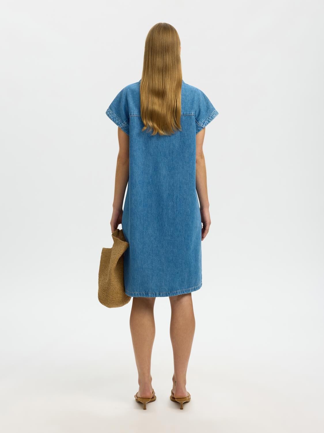 Slfrelaxed Tenna Midi Denim Dress