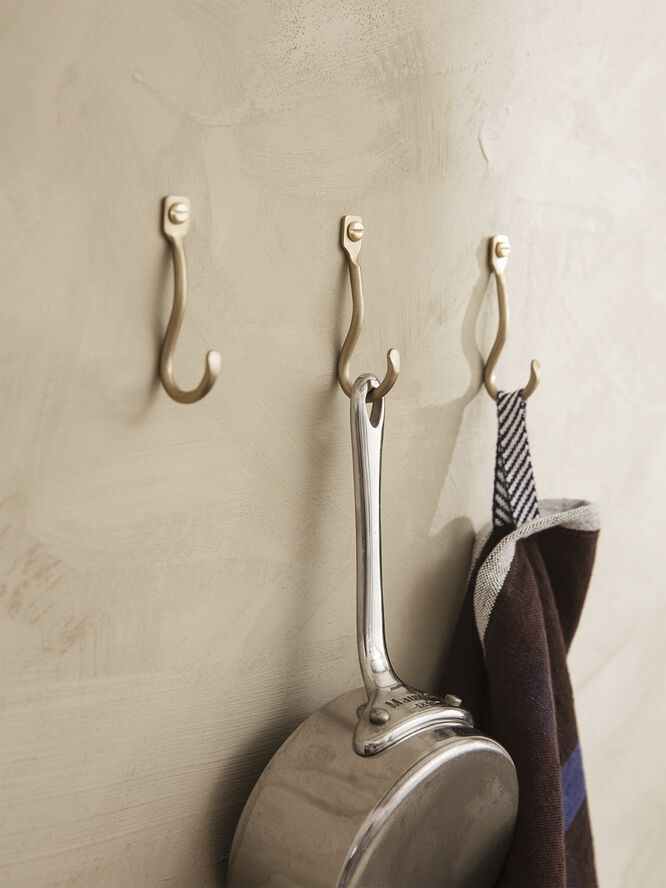 Curvature Hooks - Set of 3 - Brass