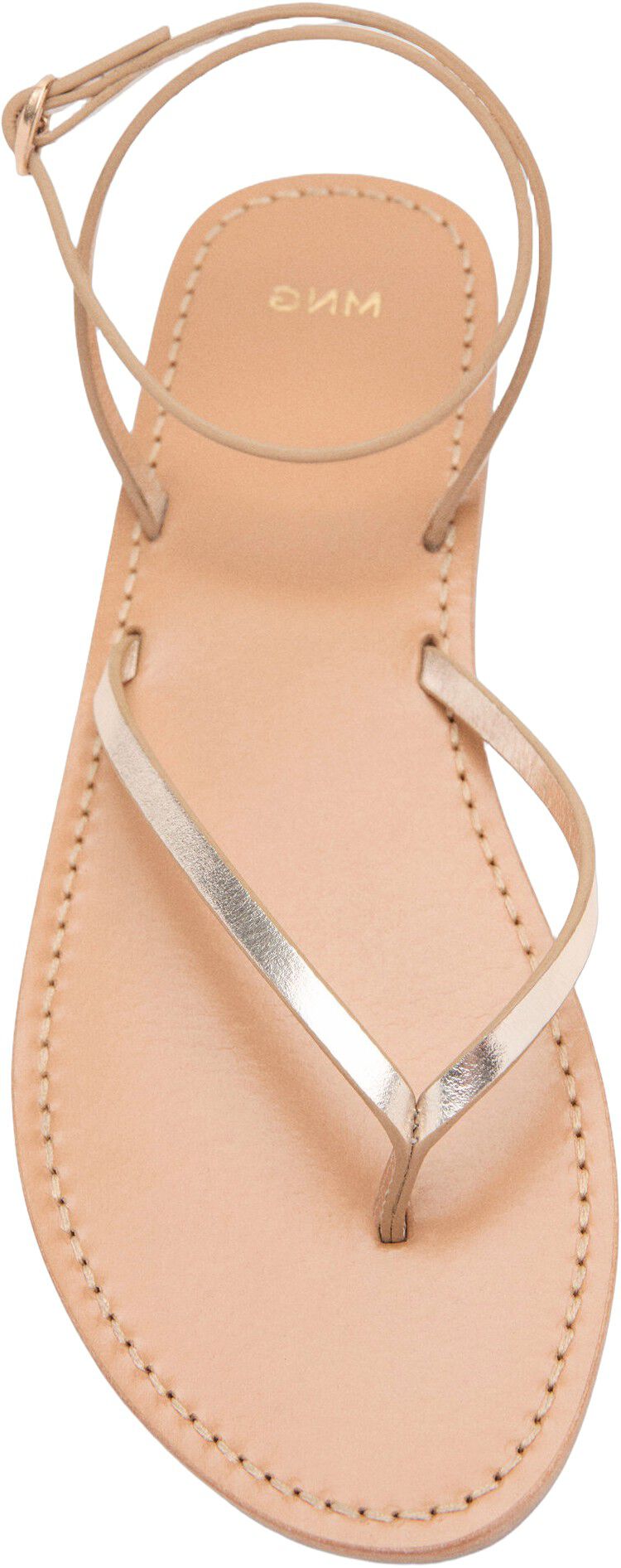 Metallic straps sandals
