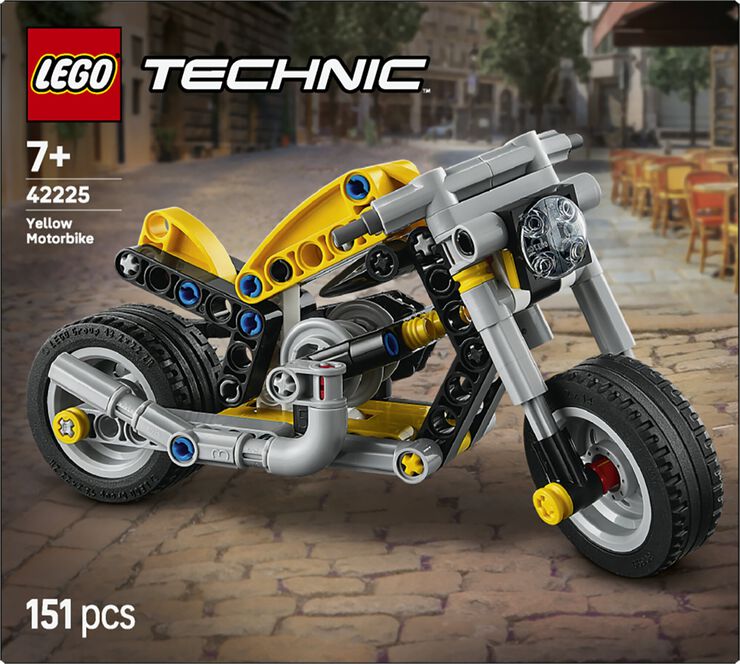 Gul motorcykel 42225