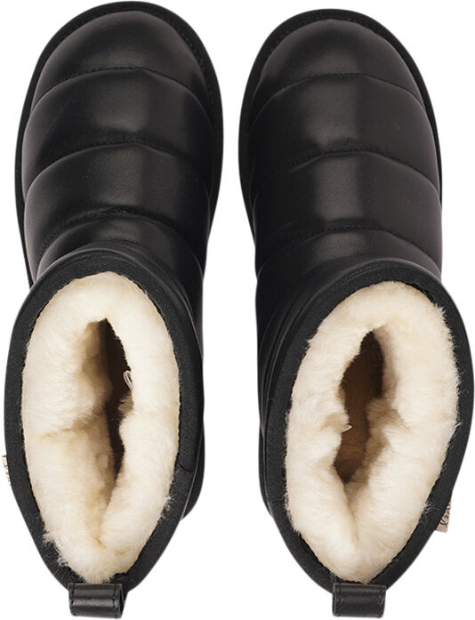 NEBO - LEATHER HIGH BOOTS WITH SHEARLING