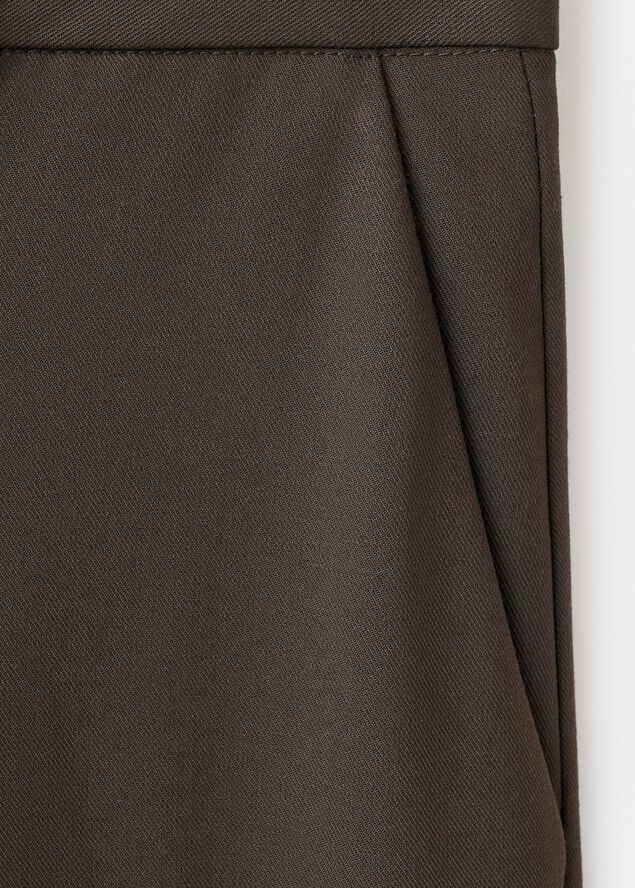 Mid-rise cropped straight-leg trous