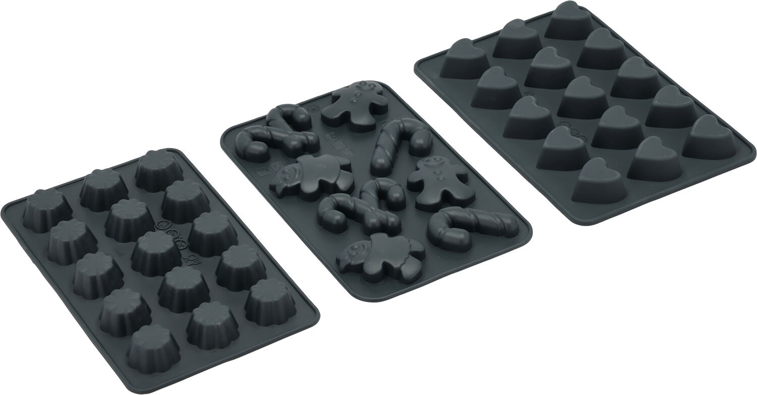 Chokladformar 3 delar Gr&aring;tt si