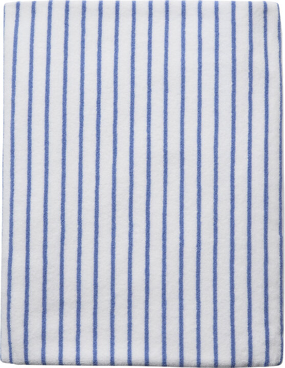 Beach towel 100x180cm smal strib lyseblå GOTS