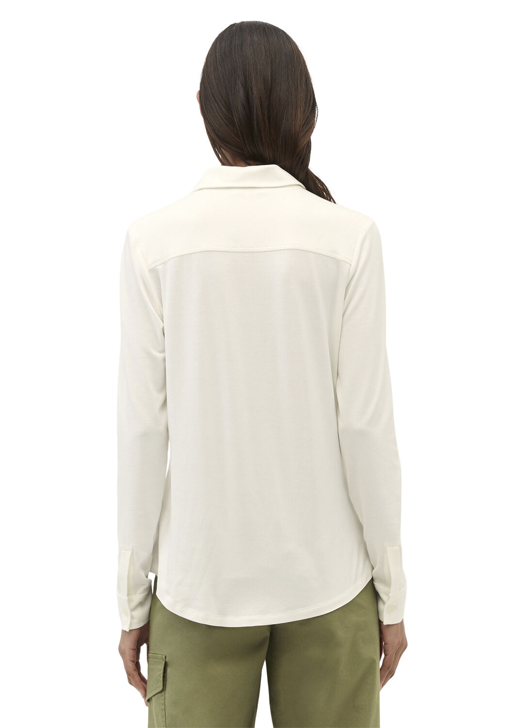 Jersey-blouse, long sleeve, collar,