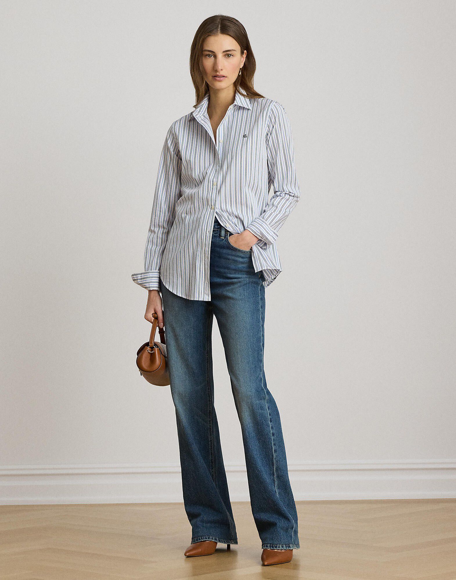Classic Fit Striped Broadcloth Shirt