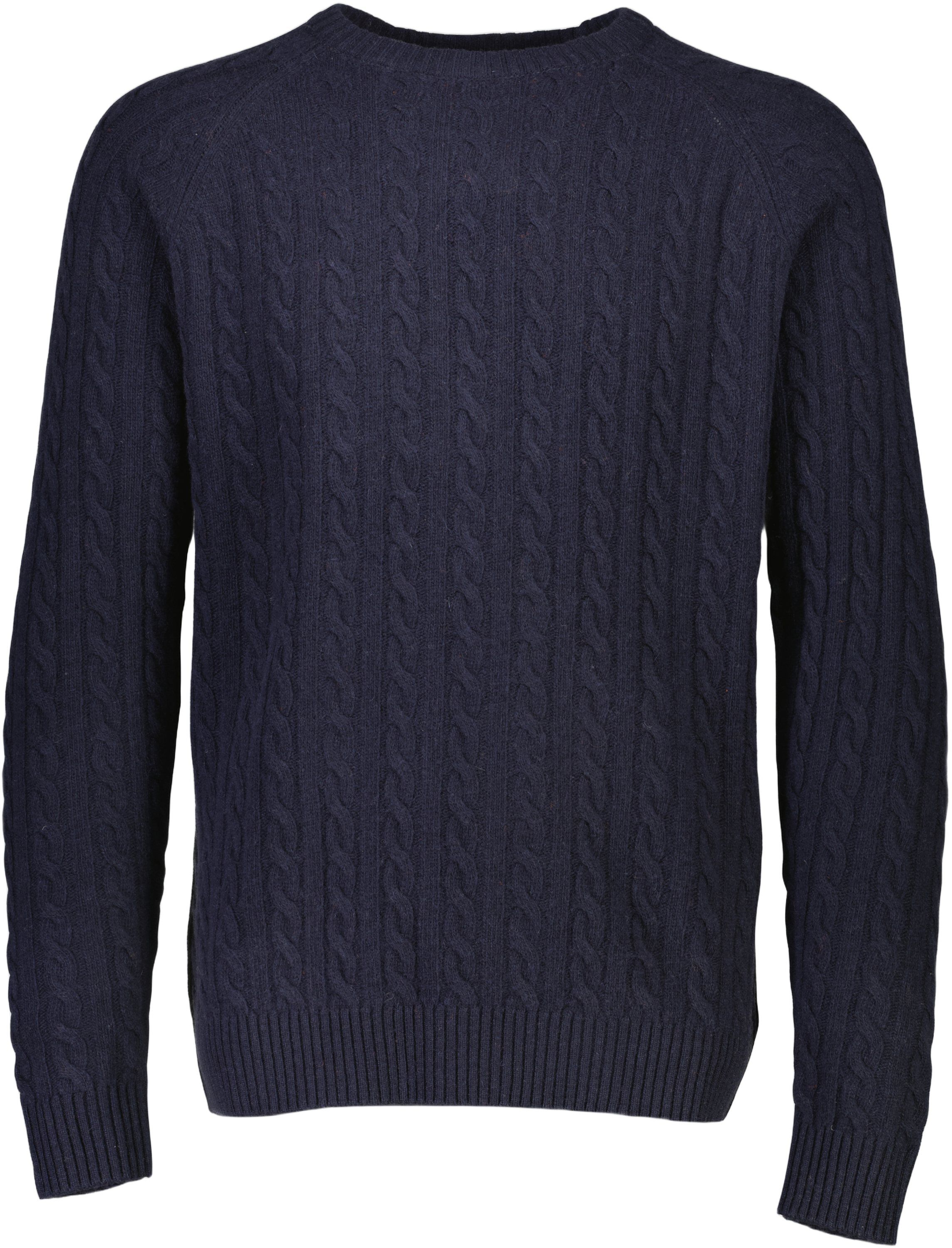 Lambswool raglan cable o-neck