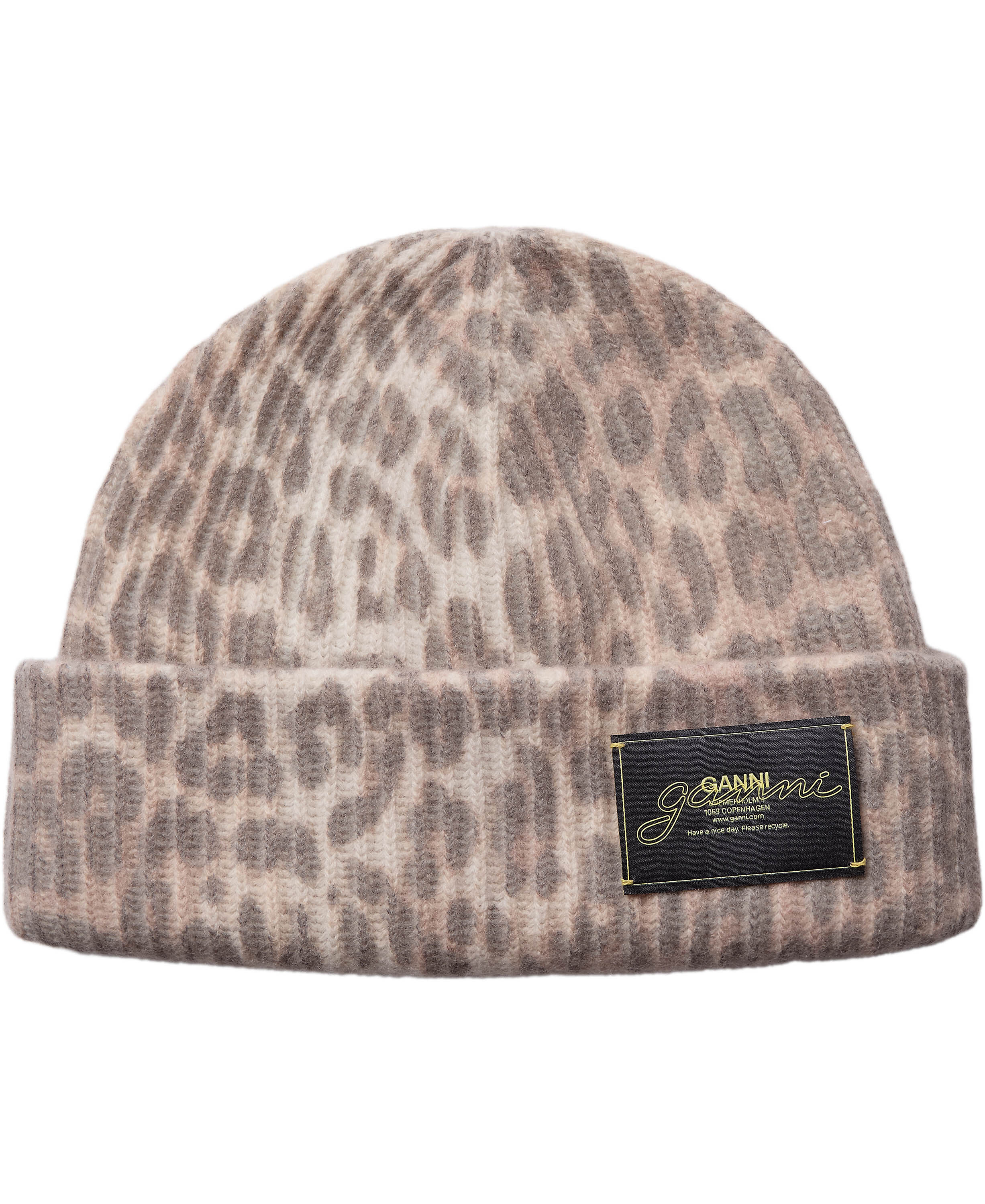Graphic Wool Mix Printed Leopard Be