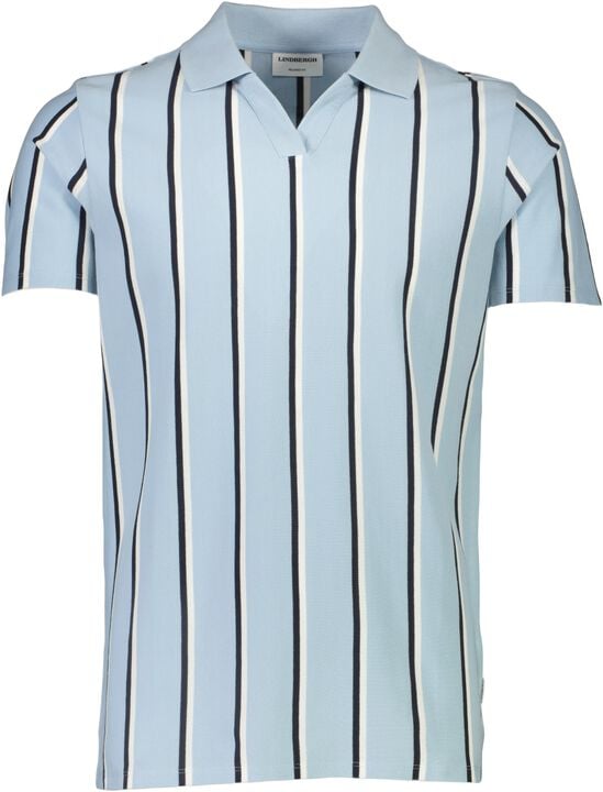 Striped piqué polo shirt S/S