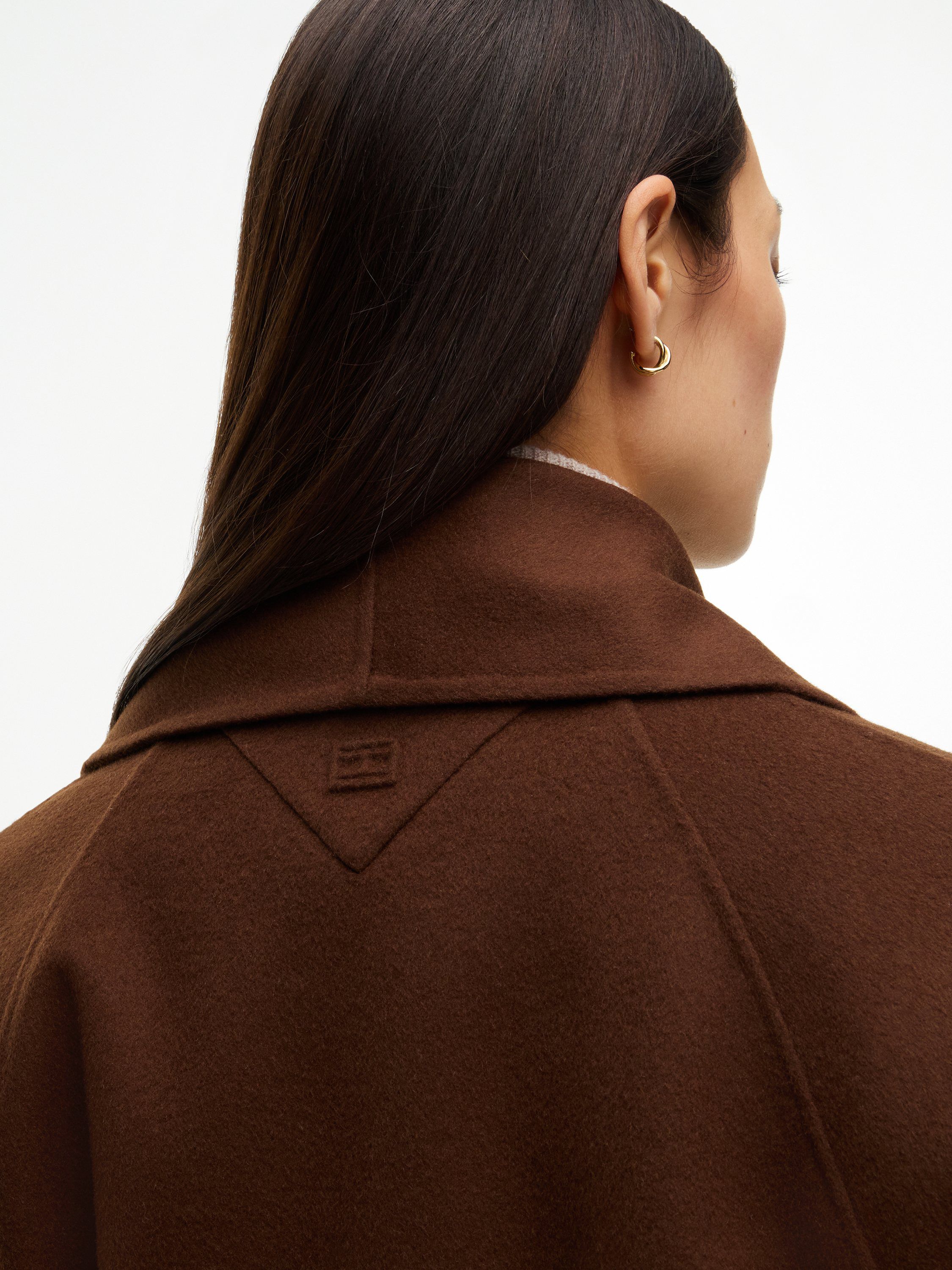Shawl Collar Wool Blend Relaxed Coat