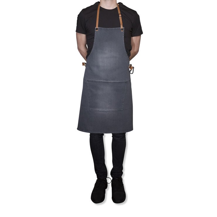 Demin forklæde BBQ Style Apron Washed Grey