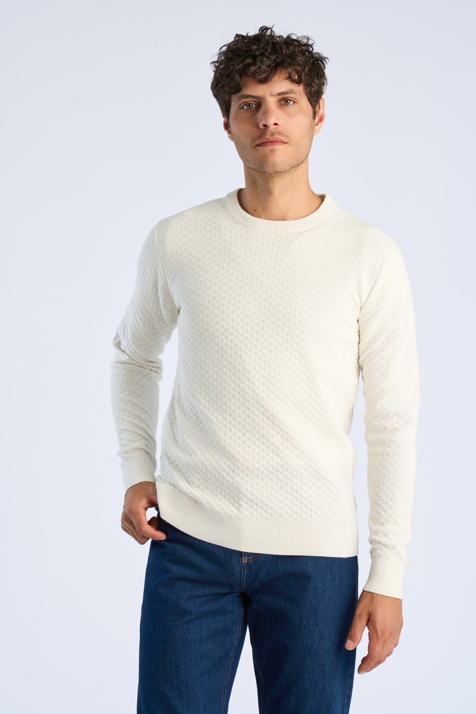 Structure o-neck knit L/S