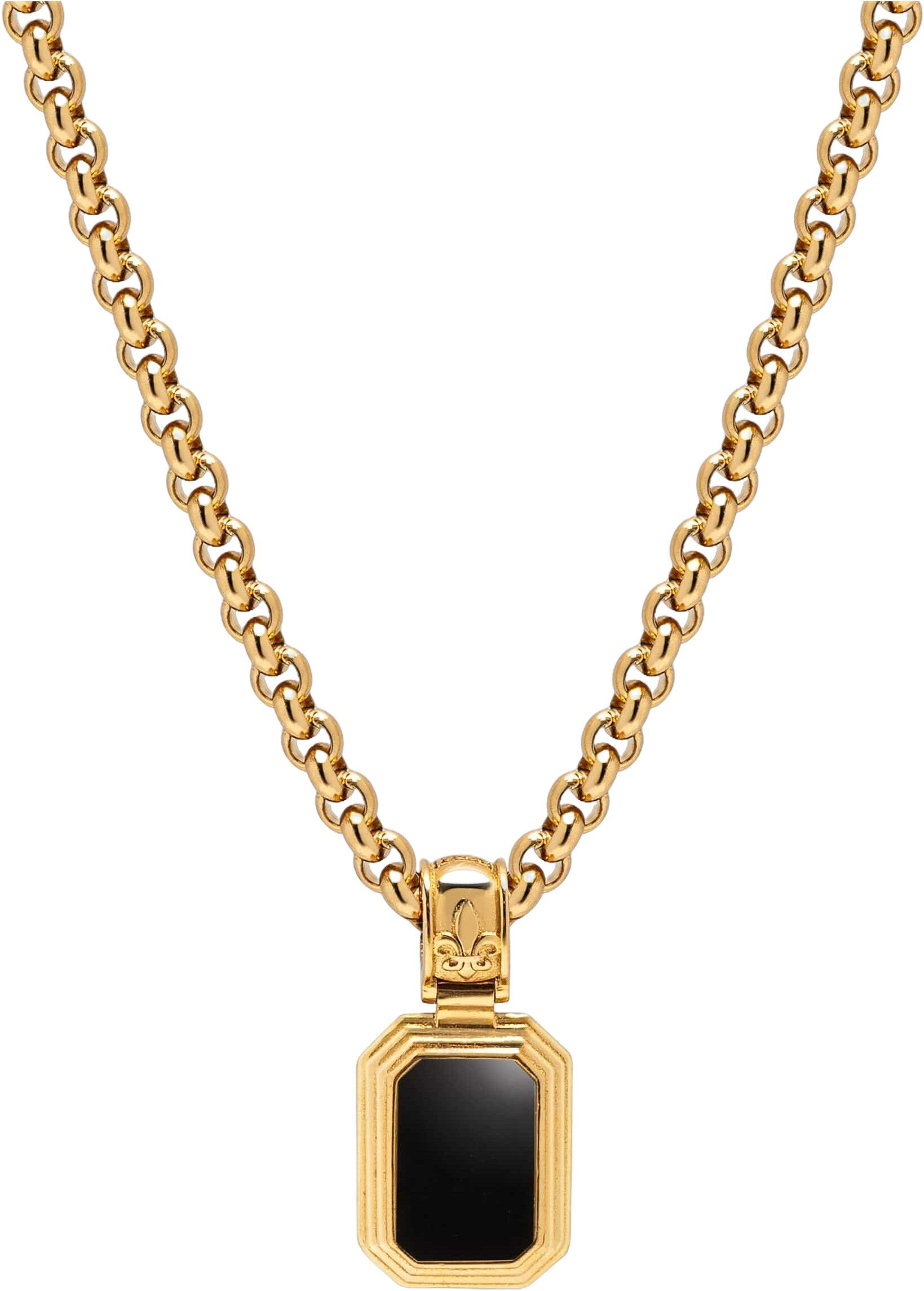 Sterling Silver Two-in-One Pendant Necklace with 18K Gold Pl
