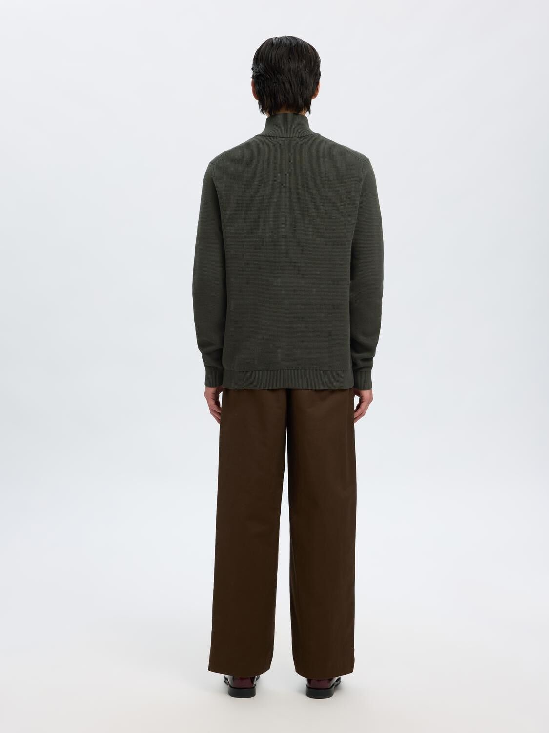 Slmdane Ls Knit Structure Half Zip Noos