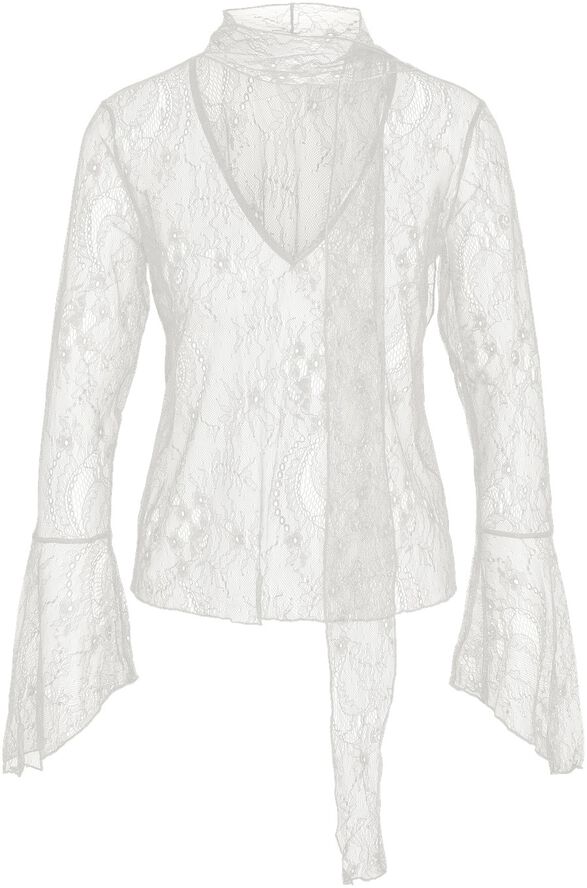 NMIDA L/S LACE SCARF TOP