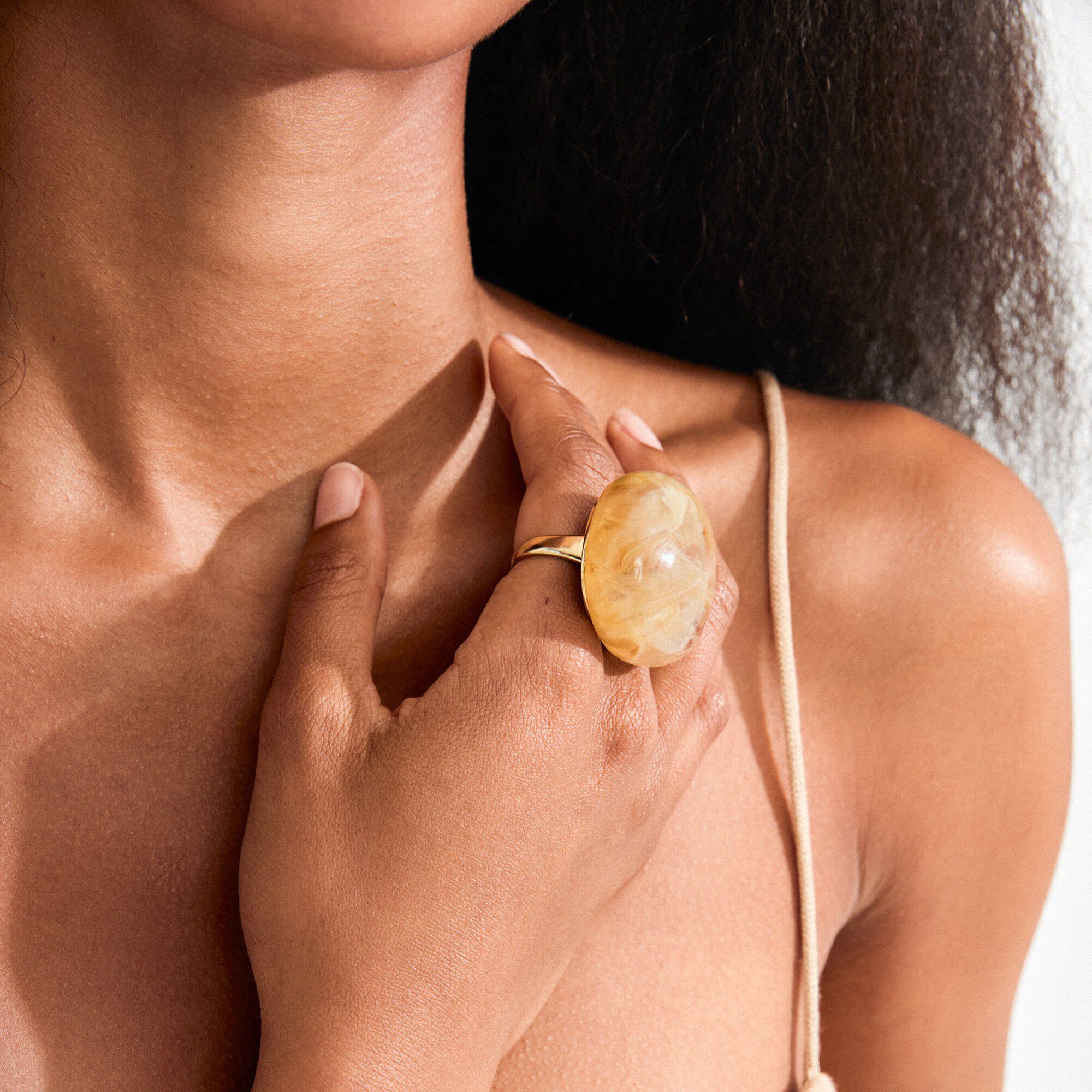 AASE ring guldbelagt