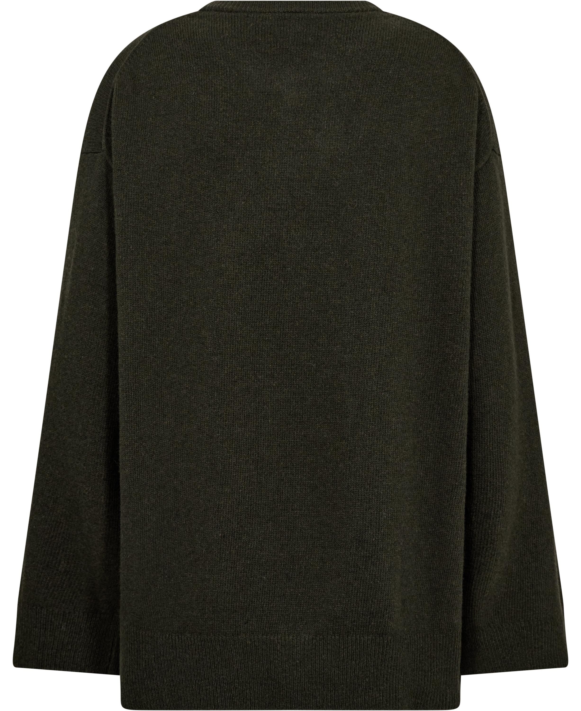 Oversized Graphic Wool Mix Sweater