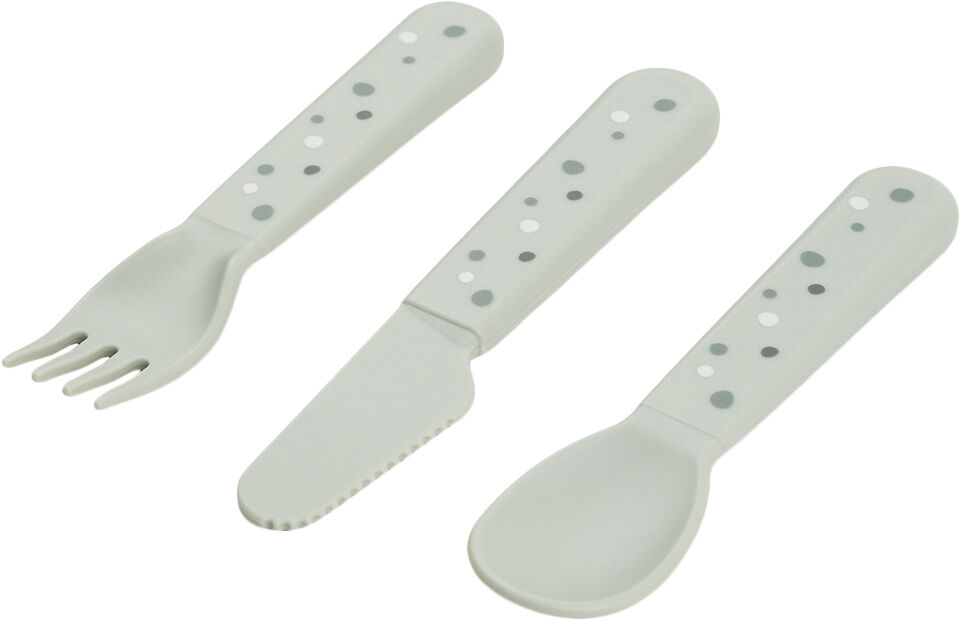 Foodie bestiks&aelig;t Happy dots Gr&oslash;n