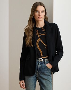 SUPERFINE CTN/NYLN-SWEATER BLAZER
